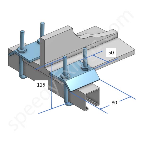 U-Bolt type Beam Clamp for 41mm - Image 2