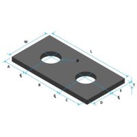 Two hole plate