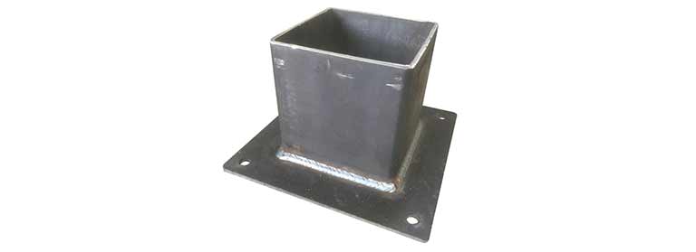 Heavy duty self colour post shoe type 4 100mm x 100mm