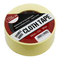 50mm D/S Cloth Tape x 25m - White