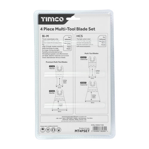 Multi-Tool Blade Sets - 4 Piece Set - Image 2