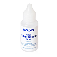 The Moldex Bitter Test Solution Bottles (30ml) are essential for qualitative respirator fit testing. Used with Moldex fit test kits,