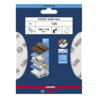Bosch EXPERT W480 Web 1/4 Hand Sanding Sheet, 115 x 140 mm, G120